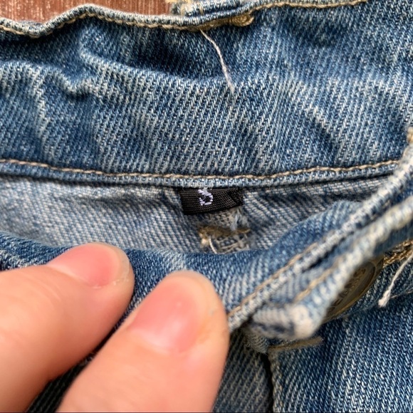 Fashion Jeans | Distressed Denim Mom Jean Shorts S - Picture 5 of 15